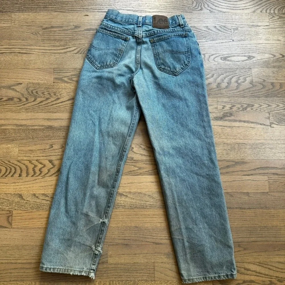 Lee Jeans Vintage High Waist Denim‎ Distressed Light Wash Kids (Size 12)